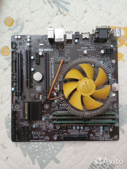 Комплект FM2 материнская плата+процессор+память+ку