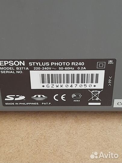 Фотопринтер цветной epson stilus photo R240