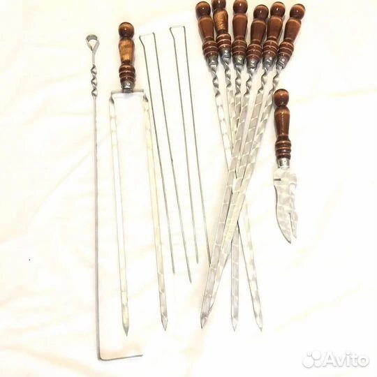 Шампура с деревянный ручками