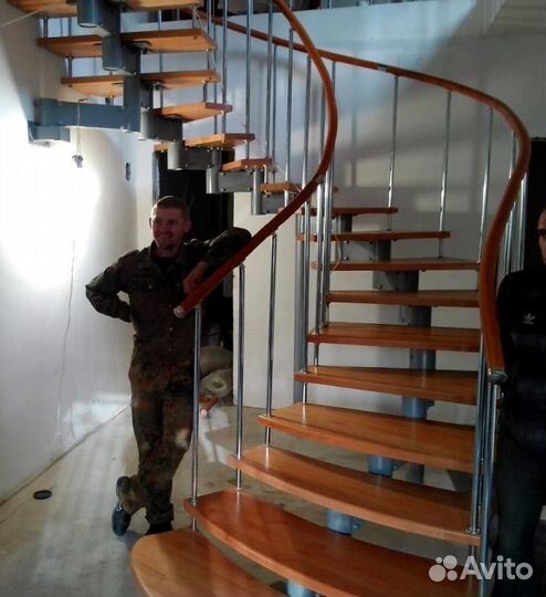Лестница с забежными ступенями