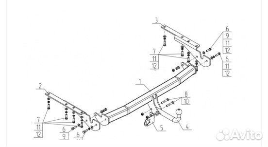 Фаркоп на Toyota Rav-4 только версия Long
