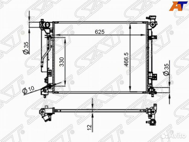 Радиатор охлаждения Киа Оптима 15