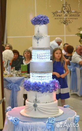 Хрустальные подставки с подсветкой для торта