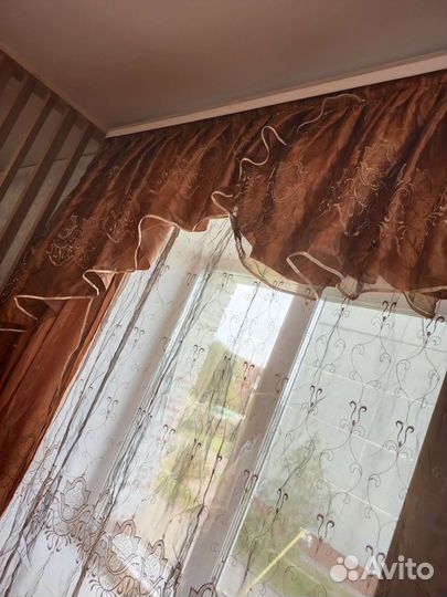 Спальный комплект шторы с покрывалом на кровать