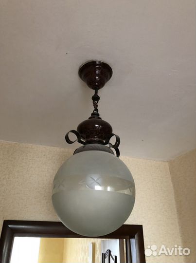 Люстра стеклянная