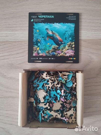 Деревянные пазлы Черепаха