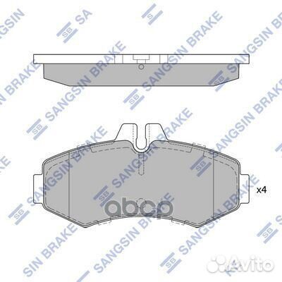 SP4049 колодки дисковые передние MB Vito 2.0i