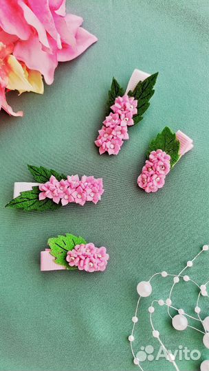 Заколочки ручной работы с цветами