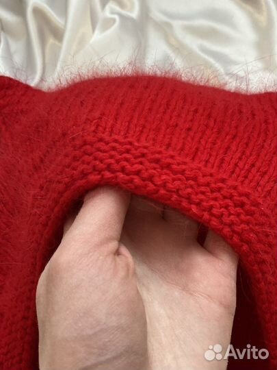 Чепчик с ушками из пуха норки