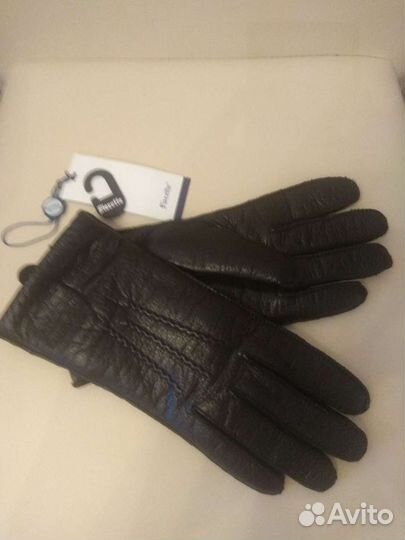 Новые перчатки зимние теплые кожаные
