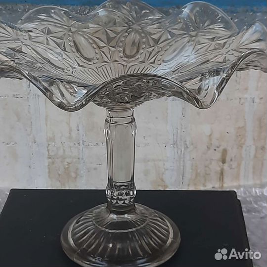 Ваза для фруктов на ножке СССР