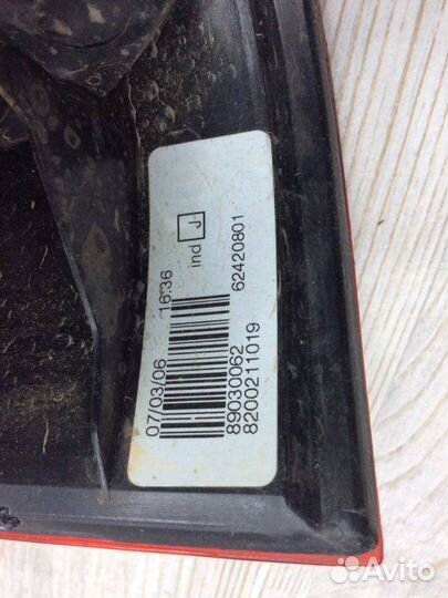 Фонарь задний правый Renault Logan 2005-2012