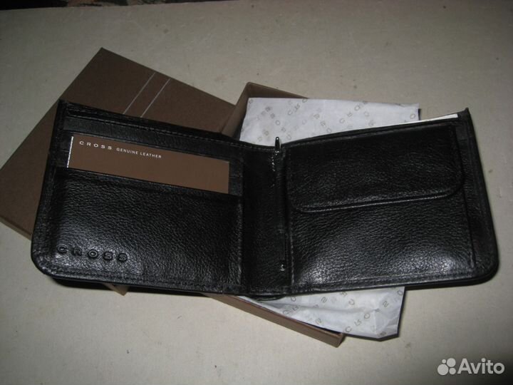 Кожаное портмоне Cross мужское, Black