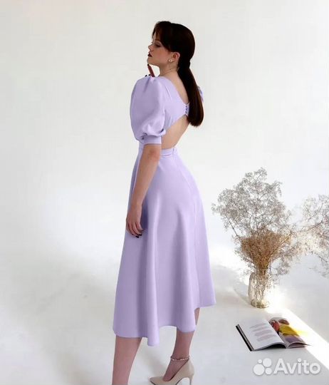 Платье вечернее летнее с открытой спиной