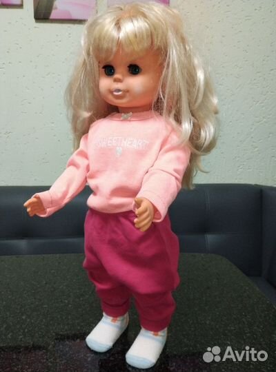 Кукла ГДР, винтажная,ходит,50см рабочий механизм