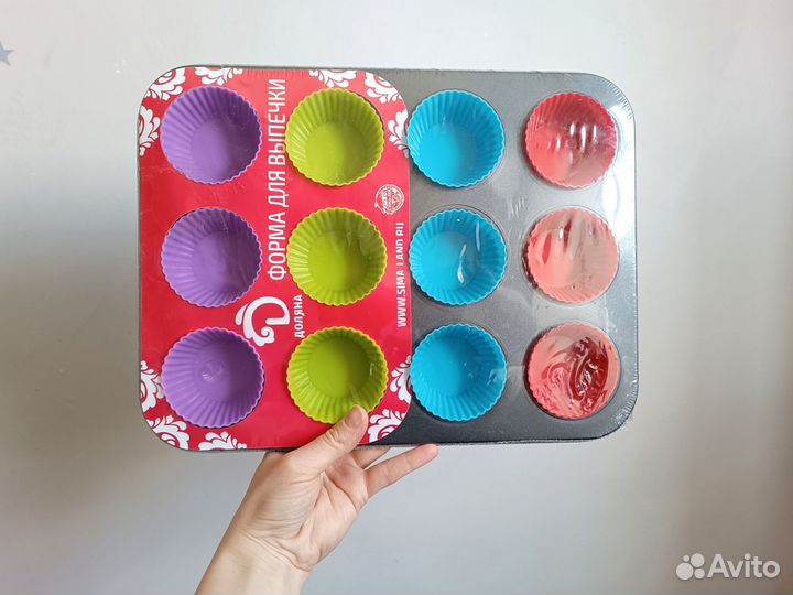 Форма силиконовая для выпечки кексов