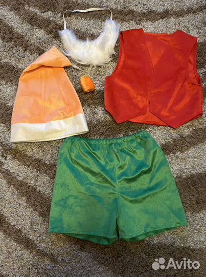 Костюм карнавальный папуас,гномик,пират,зайка