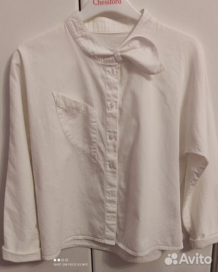 Школьная блузка, рубашка для девочек, 146 размер