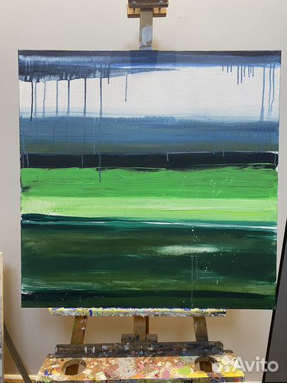 Картина абстракция большая интерьерная