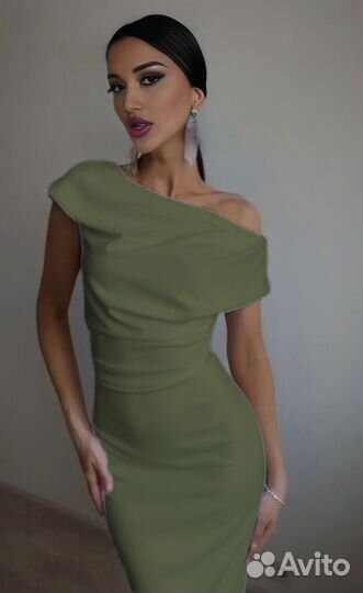 Платье цвета оливы 42 44