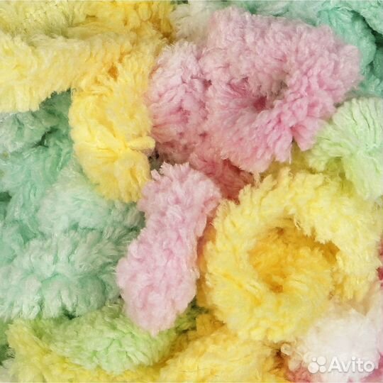 Пряжа плюшевая Ализе Пуффи петелькой разноцветной