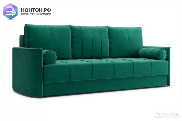 Диван еврокнижка Колибри 3-х местный изумрудный