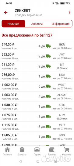 Задние колодки Volkswagen Golf 3, Passat B3, B4