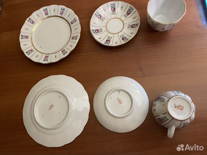 Комплект чайных сервизов антиквариат СССР
