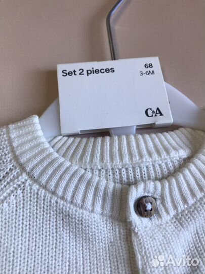 Детский вязаный костюм С&А 68