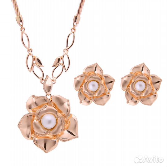 Серьги с колье