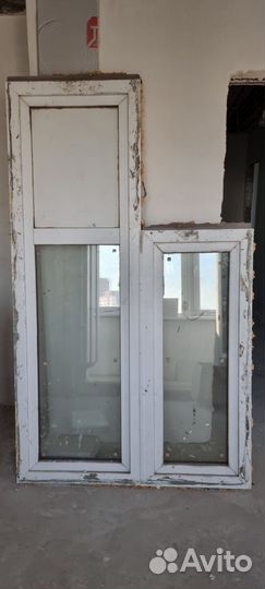 Окно с балконной дверью пластиковые бу