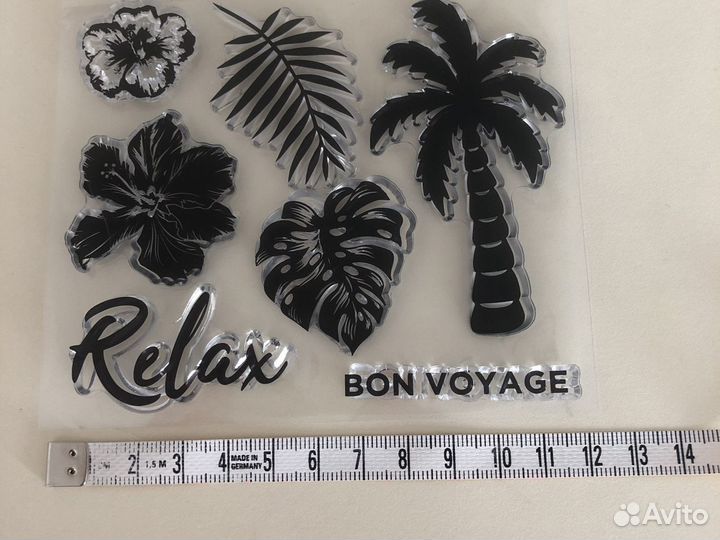 Штамп силиконовый Бон вояж 12х10 см