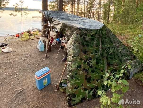 Тент камуфляжный с люверсами
