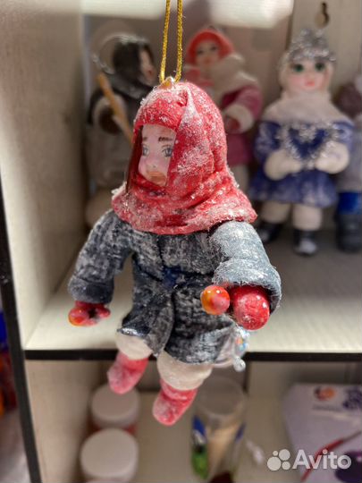 Ватные елочные игрушки