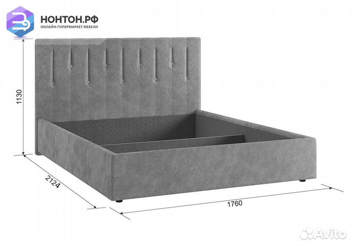 Кровать Кристи 2 1.6 м карамель