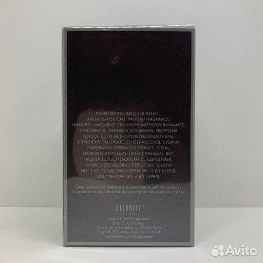 Calvin Klein - Eternity For Men 100ml Оригинал