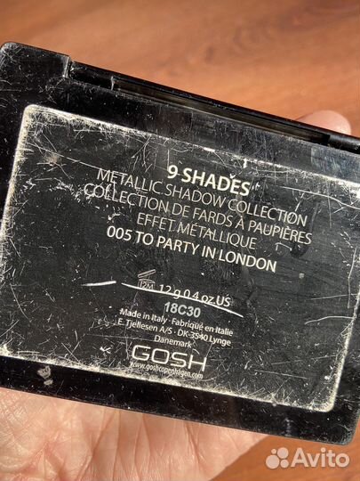 Тени gosh металлик, палетка