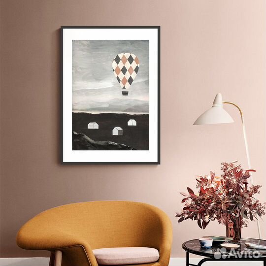 Постер с воздушным шаром, 