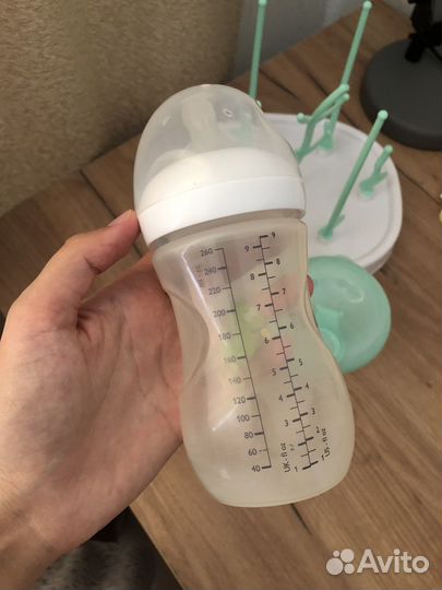 Бутылочки avent natural 260 + сушилка и дозатор