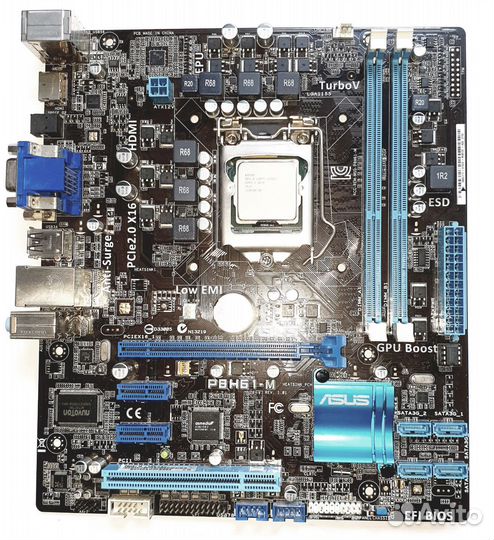 Socket 1155 Asus P8H61-M(рабочая) +CPU+кулер