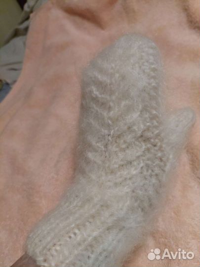 Варежки зимние (козий пух) новые