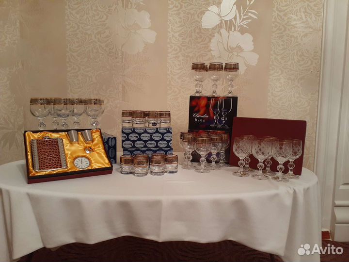 Хрустальные фужеры и стопки, производство Чехия