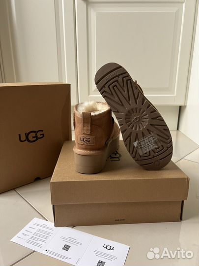 Угги жен Ugg Classic Ultra Mini Platform Chestnut