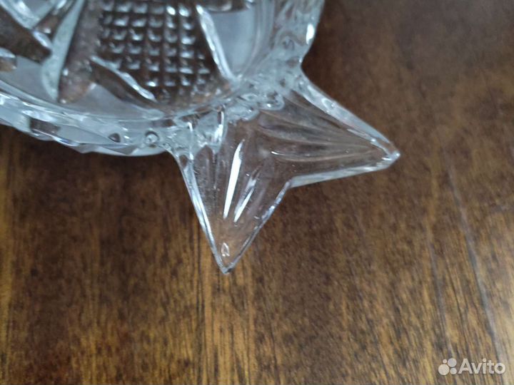 Хрустальная селëдочница в виде рыбки
