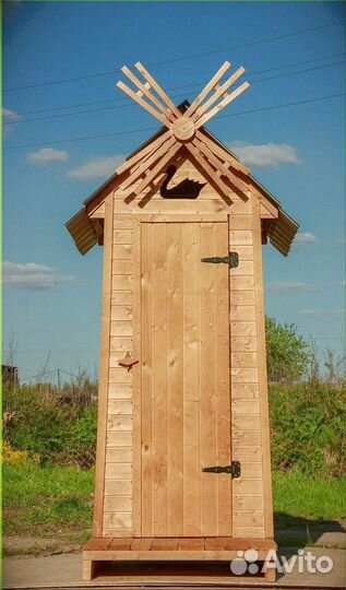 Уличный туалет деревянный Д545