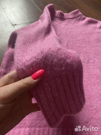 Розовый свитер oversize xs-s-m