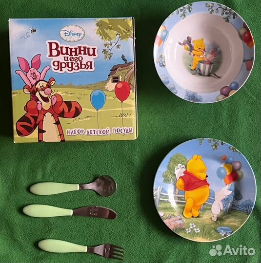 Набор детской посуды и столовые приборы для детей