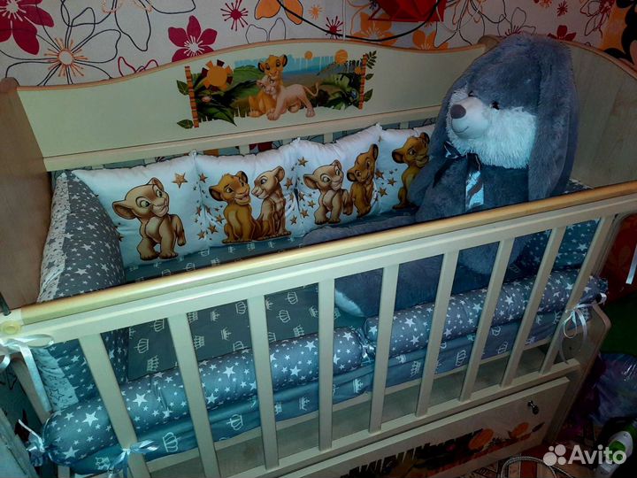 Бортики в детскую кроватку бу