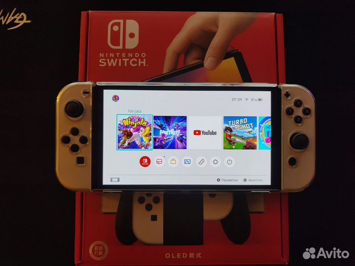 Nintendo switch oled прошитая (новая.245)