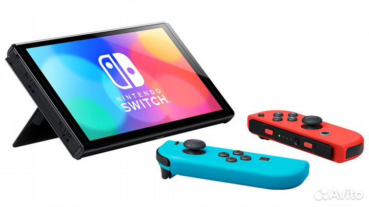 Nintendo Switch oled-модель (цвет неоновый синий/н